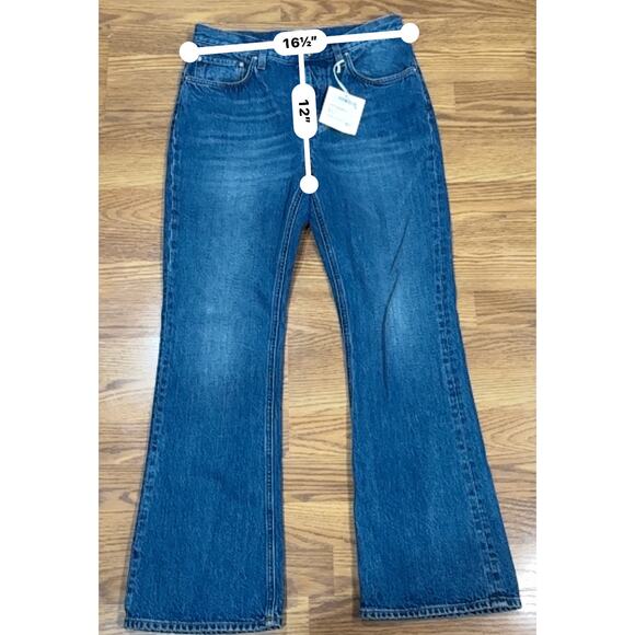 TOTEME Blue Cropped Kick Flared Jeans 29/34 - Picture 5 of 16